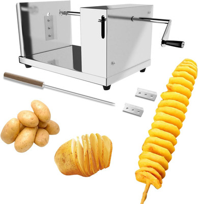 Spiral Potato Cutter French Fry Cutter Manual Stainless Steel