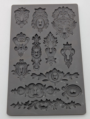 Iron Orchid Design Prima Silikonform Schlüsselschilder Gießform Beschläge Matte