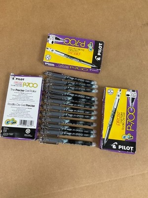 Pilot P700 Fine 38610, Black Ink, 0.7mm Precise Gel Roller Pen, Box of 12 Pens