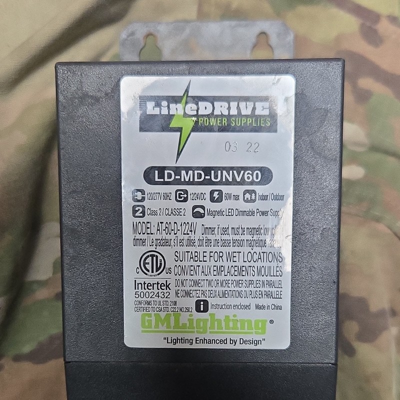 GM Lighting LineDrive LD-MD-UNV60 Magnetic Dimmable LED Power Supply 120/277V