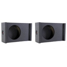 Q-Power Single 12-Inch Universal Downfire/Behind Seat Sub Box 2 Pack 