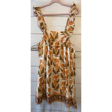 Pink Chicken New York Floral Ruffle Strap Dress Women's Size M