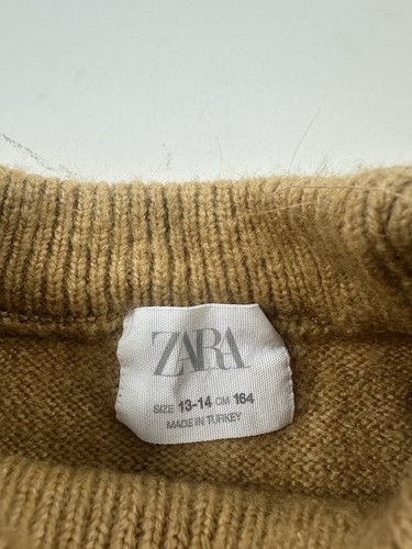 Zara Sweater Kids Girls 13-14 Mountain Scene Clouds Crew Neck Pullover - Afbeelding 4 van 8