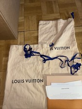 Two Louis Vuitton Dust Bag And Receipt Folder And Ribbon