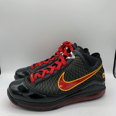 Nike Air Max LeBron 7 Basketball Shoes Mens Size 10 Fairfax Black Sneakers