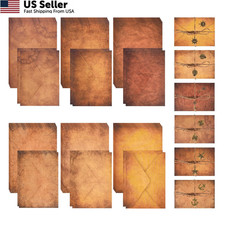 Vintage Stationery Paper and Envelopes Set - 24 Sheets Classic Aged
