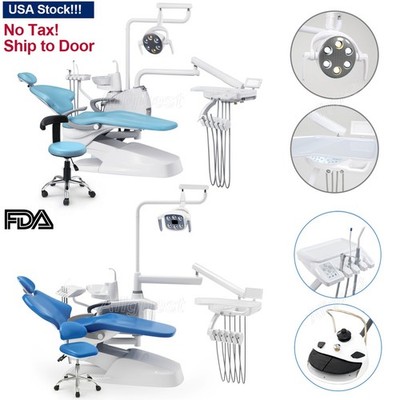 Unidad de Silla Dental Sillon Motor DC Cuero Duro Hard Leather with Doctor Stool
