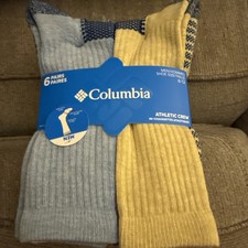 Columbia Crew Socks 6 Pack Size 6-12