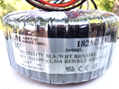 isolation transformer 2x127V to 2x110V or combination of. 300VA Part no:182M1110