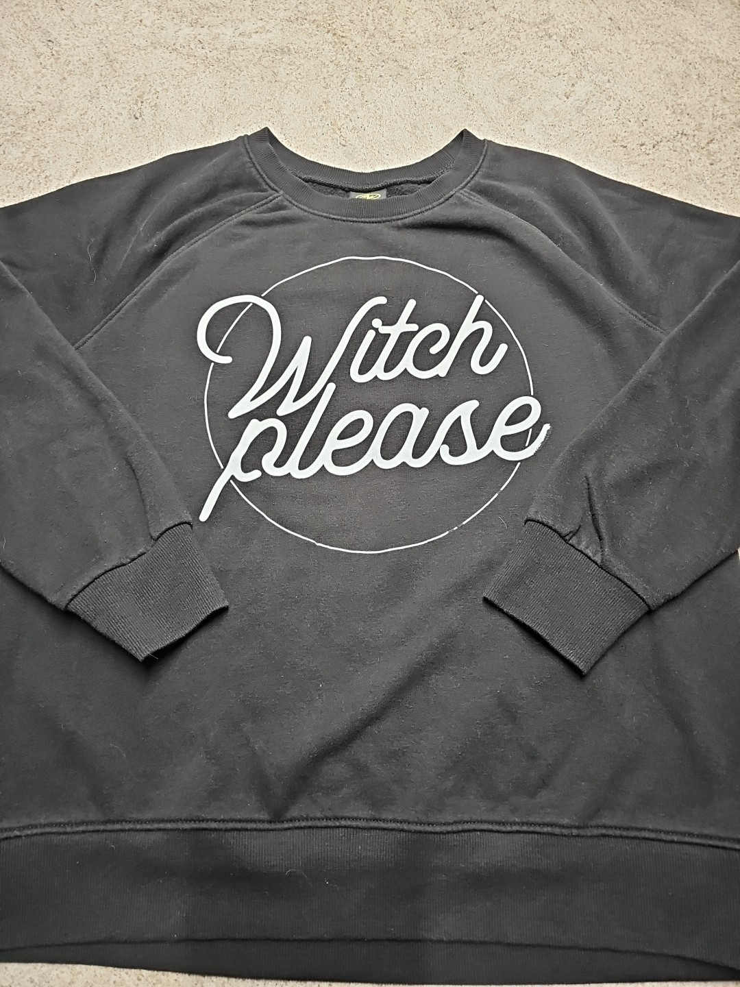 Witch Please Screenprinted Black Long Sleeve  Swe… - image 1