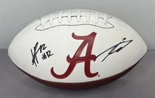 Ty Simpson & Keelon Russell SIGNED Alabama Crimson Tide Football JSA COA ~ 2025