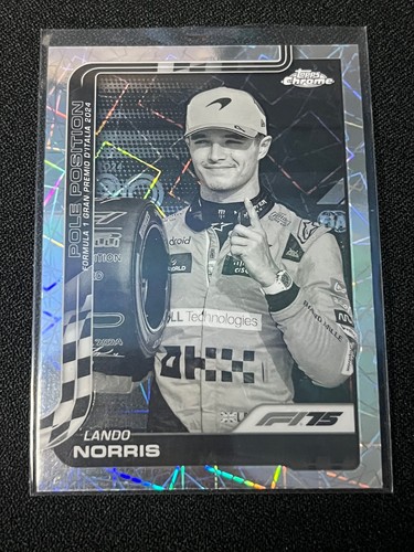 2025 Topps Chrome Formula 1 #120 Lando Norris Black and White Lazer
