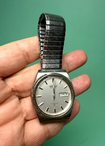 Vintage Seiko Automatic 17 Jewels Men's Watch Japan 6309 -817LT 881574 TL Works!