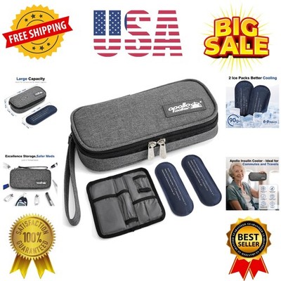 Insulin Cooler Travel Case Diabetic Medication with Ice Packs and Insulation ...