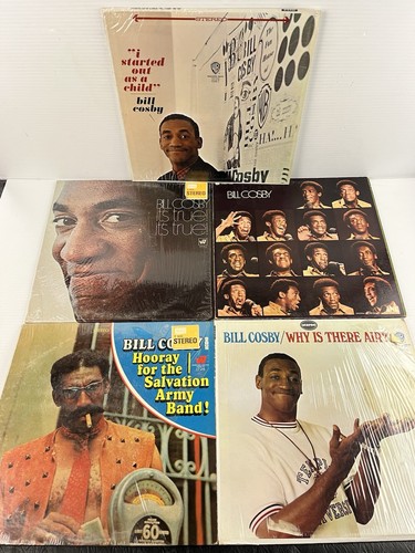 Lot of 5 Bill Cosby Vinyl Records by Warner Brothers Vintage Comedy Stand Up