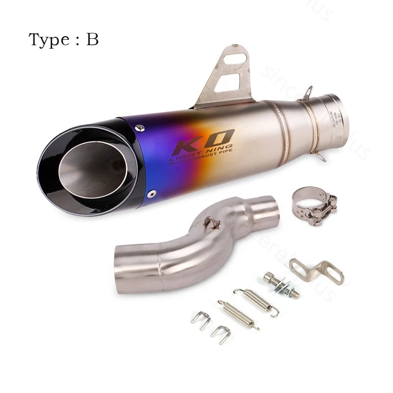 Silenciadores silenciadores negros sistema de enlace de tubo medio de escape negro para Honda CTX700 Foto 4 de 4