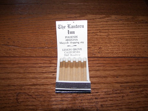 THE LANTERN INN Phoenix Arizona AZ Lemon Grove California CA libro di fiammiferi anni '60 - Foto 6 di 6
