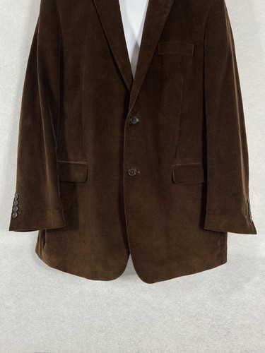 Saddlebred Jacket Mens 44L Brown Corduroy Blazer Sport Coat 100% Cotton - Picture 3 of 13