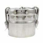 Stainless Steel Lunch Box - 2 Tier  Food Container Carrier Set