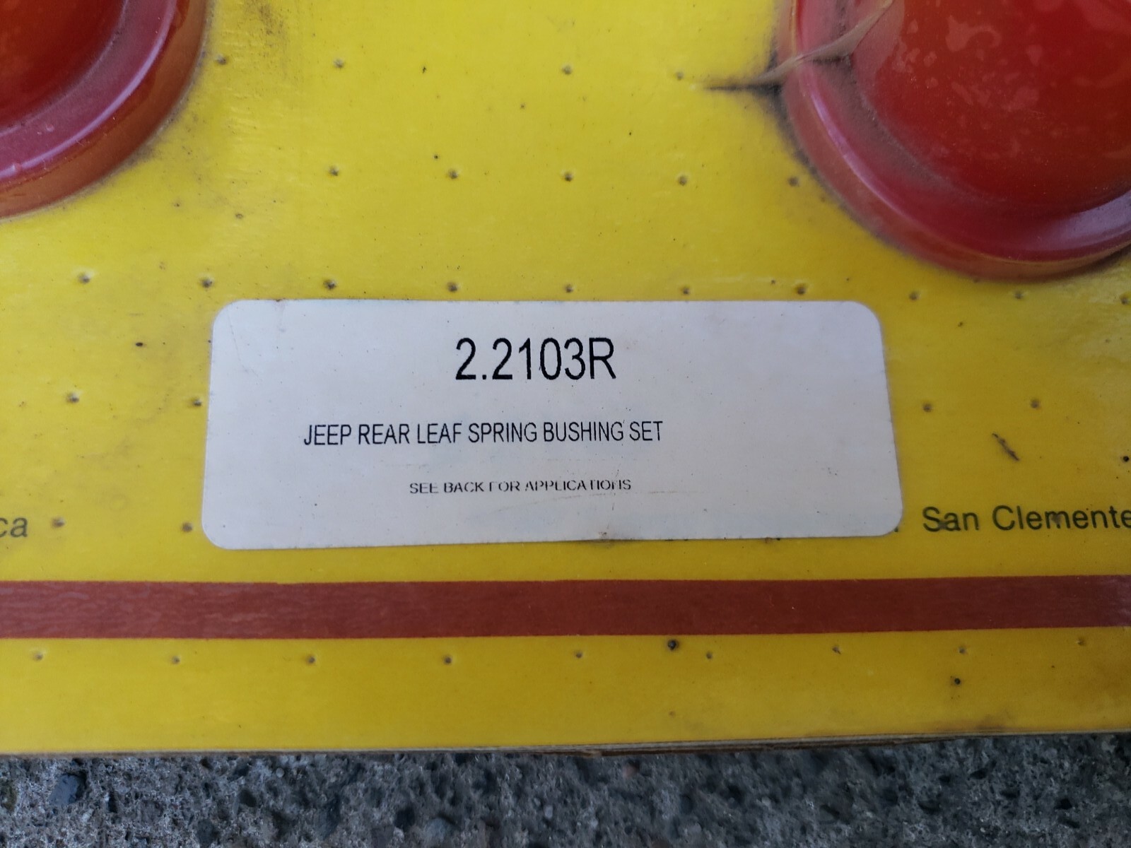 Energy Suspension 2.2103R Leaf Spring Bushing Set Fits 7686 CJ5 CJ7