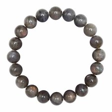 Labradorite Bracelet Smooth Round Size 8mm 10mm 7.5" Length