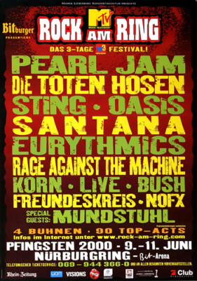 ROCK AM RING & PARK - 2000, Rock am Ring 2000 - Konzertplakat