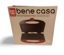 Flat Grill Sandwich Press/ Sandwichera Plana Bene Casa ( Red )