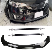 Glossy Black Front Bumper Chin Lip Spoiler Body Kit For Honda Fit 2006-20 M
