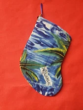 Christmas Stocking Handmade Lined Mini 6" Hawaiian Tropical Gift Card Holder