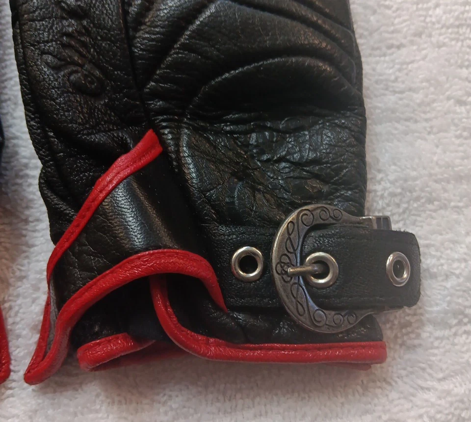 Strenght & Speed Moto Lisa Leather Motorcycle Gloves Size Large EUC Foto 4 de 4