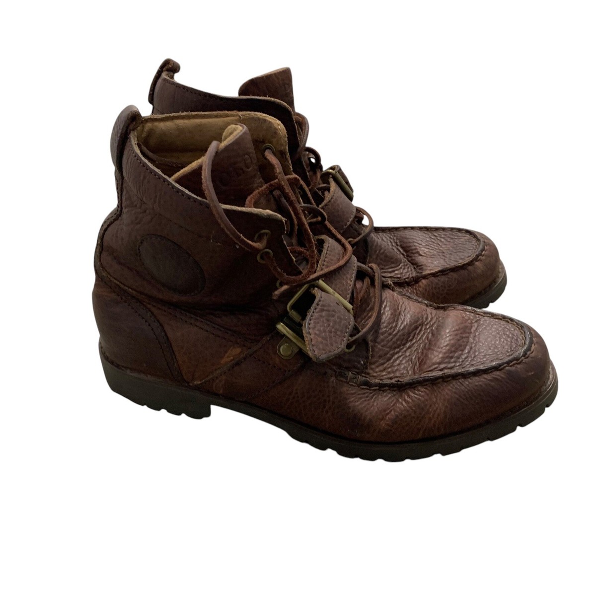POLO RALPH LAUREN REDMOND BO-CSL LEATHER BOOTS MENS 9D Casual 