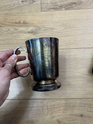 Vintage Silber Teller/Cup Pint Tankard Mug 13 cm Cup 1984 Nabisco Group 