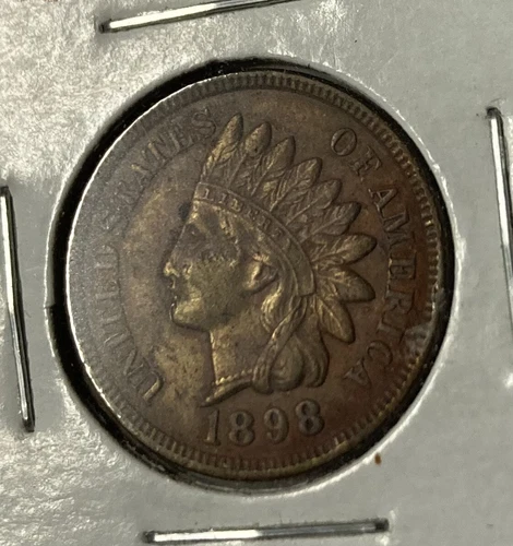 (D) 1898 INDIAN HEAD Cent XF Full Liberty And 4 Diamonds