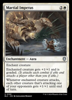 NM Martial Impetus, MTG, Bloomburrow Commander, Magic the Gathering, 108