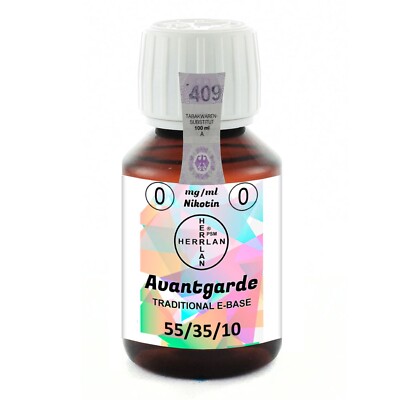 100 ml Avantgarde E-Base - 55/35/10 ohne Nikotin mit Steuerbanderole