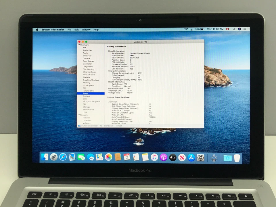 Apple MacBook Pro 13 Core i5 2.5GHz 8GB RAM 256GB SSD Catalina MD101LL/A - Image 4 of 4