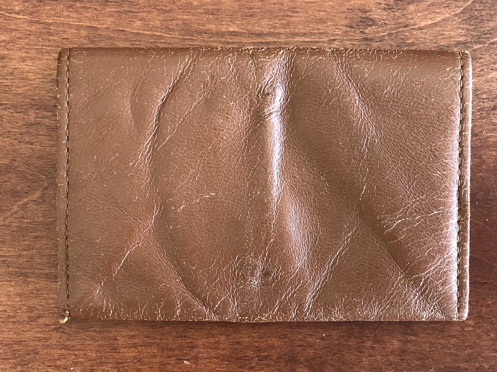 Vintage State Bank of Lonsdale, MN Coin Purse Brown Leather 4x2.75