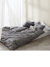 Calvin Klein Etched Rose King Duvet Cover 2 Standard Shams Charcoal, New