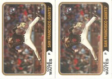2 CARD 2023 TOPPS HERITAGE COLE WAITES ROOKIE BASEBALL CARD LOT #258