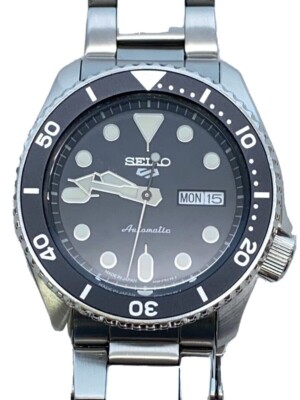Near Mint] SEIKO 5 Sports 4R36-07G0 Black Dial Men's Watch From