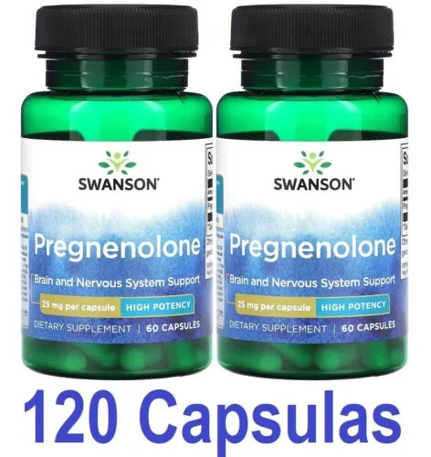 PREGNENOLONA Pregnenolone 2 x 25mg 60 caps envejecer +SALUDABLE