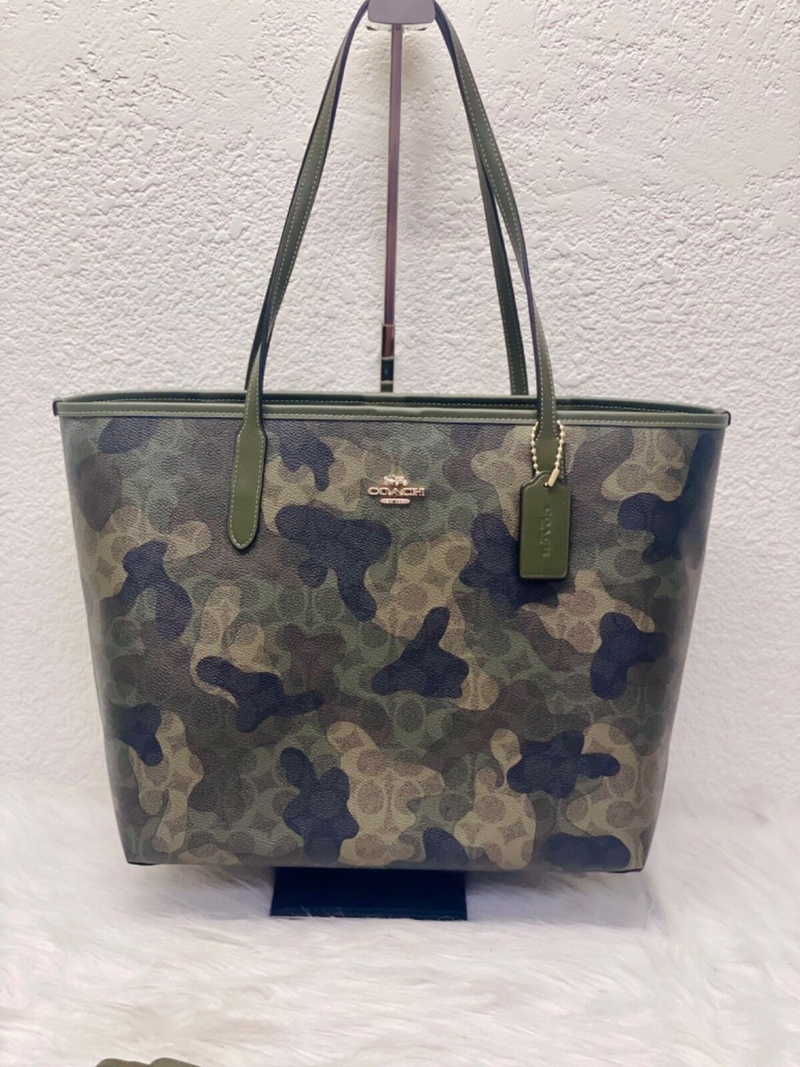 NWT Coach City Tote Bag In Signature Camo Print CV953 | eBay