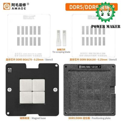 BGA Reballing Stencil for DDR5 DDR6 BGA170 BGA180 Video Memory Chip Graphi New