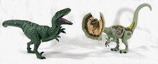 Lot of 2 Jurassic World Growler Figures Velociraptor "Charlie"  Dilophosaus