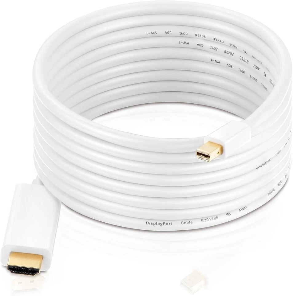 2m Mini-Displayport auf HDMI-Kabel mini DP Stecker Digital Audio Video Full HD - Bild 4 von 4