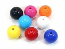 Craft DIY Mixed Bubblegum Color Acrylic Round Beads 6mm-20mm Smooth Ball