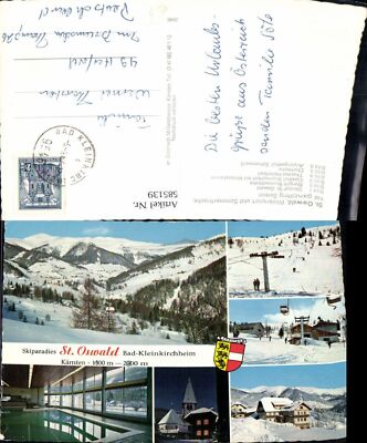 585139,Mehrbild Ak St Oswald Bad Kleinkirchheim Wintersport Schlepplift Thermalb