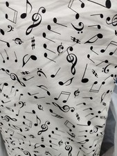 New Sheet Music Notes Piano Musician Pianist Classic Cotton Quilt Fabric 1 yard