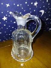 Vintage 40s-50s Heisey Plantation Pineapple Crystal Cruet Pineapple Stopper