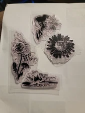 Fancy Flowers And Bird DIY Stamps 📦